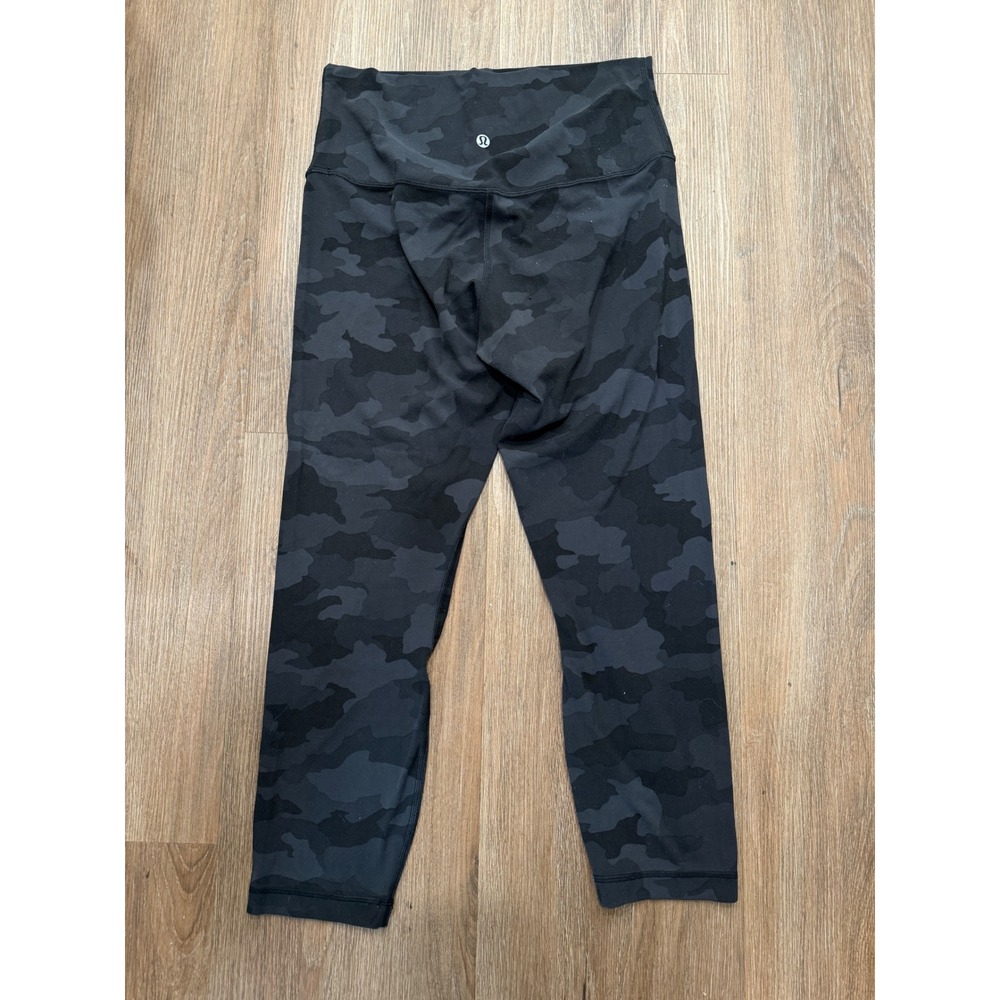 Lululemon Align High Rise Crop Leggings Size 8 Camo Print Athletic Pants flaw‎